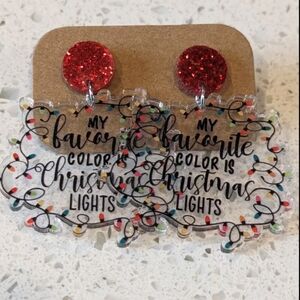 Christmas lights are my favorite women's earrings